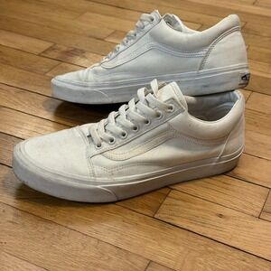 Vans Old‎ Skool Canvas Off White Skate Sneakers Casual Shoes Mens 9.5